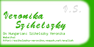 veronika szihelszky business card